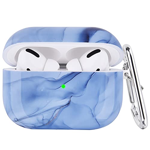 OLEBAND Case Fit for Airpod 3rd Generation Case(2021) with Pattern,Hard Cover,Anti-Slip Case,Compatible for Apple Air pod Case Pro 3rd Gen,for Women and Girls,Grey Gold Marble
