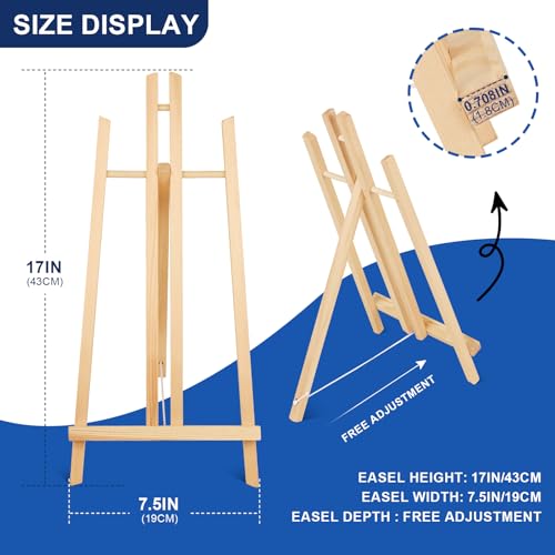 ESRICH 2pcs 17 Inch Tabletop Easels, Easel Stand for Painting,Tripod, Painting Party Easel, Kids Student Desktop Easel for Painting,Paint Easel for Canvas Painting