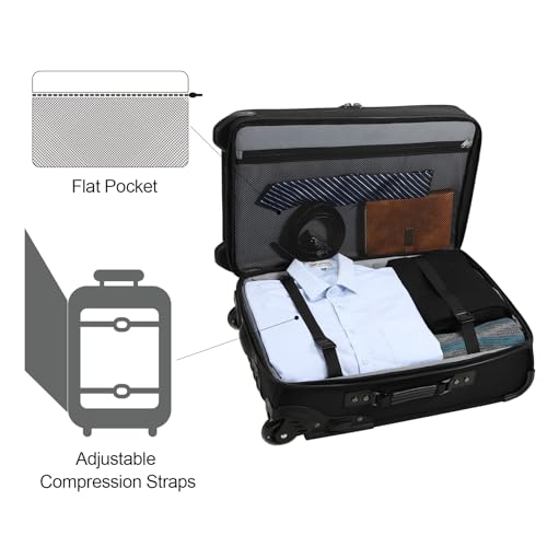 Modoker Rolling Garment Bag with Wheels Luggage for Suits with Wheels Wheeled Garment Bag for Travel 2 in 1 Rolling Duffel Bag, Black