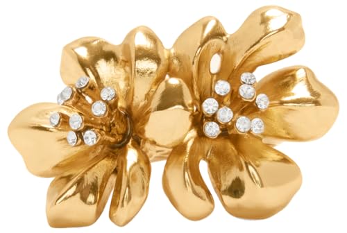 Oscar de la Renta, Twin Flower Ring, Gold