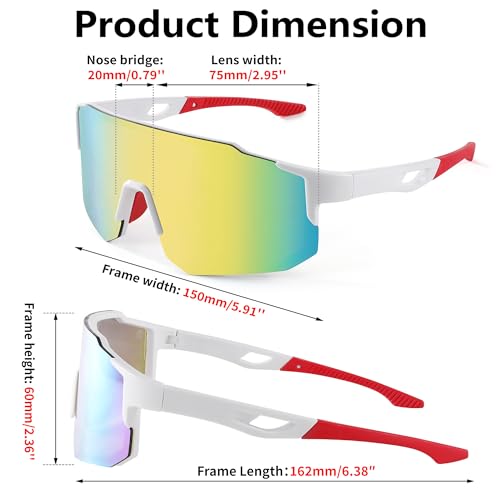 FEISEDY Sports Sunglasses Mens Women Baseball Sunglasses Biking Cycling Sunglasses for Teens UV400 Protection B2388