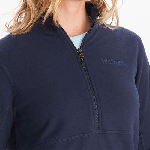 MARMOT Women's Rocklin 1/2 Zip - Fleece Pullover Jacket, Black, X-Small