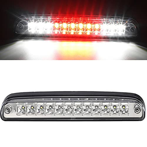 Partsam High Mount Stop Light Led 3rd Brake Light Replacement for F250 F350 F450 F550 1999-2016/Ranger/B series Third Brake Light Clear Rear Cab Roof Center Mount Brake Stop Tail Cargo Light Lamp