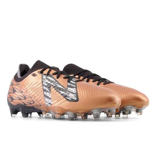 New Balance Men's Tekela v4 Pro Low Laced FG Soccer Shoe, Copper/Black/Silver, 7.5