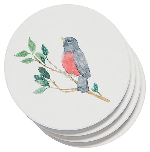 Now Design Set of 4 Soak Up Coasters, Birdsong