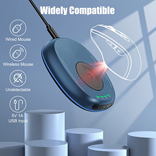 VKAROOD Mouse Jiggler Undetectable Mouse Mover Device with Timer, ON/Off Switch, Breathing Light Mouse Wiggler for Prevent Computer Laptop Screen Sleep (Blue)