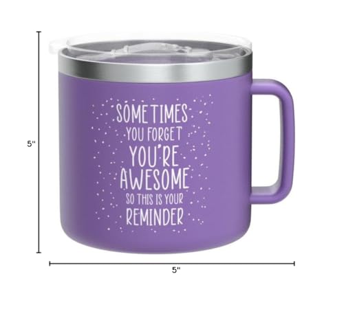 KLUBI Birthday Gifts for Women Who Have Everything - Sometimes You Forget You Are Awesome Gifts for Women Christmas Gifts for Mom From Daughter Purple Mug Xmas Gifts Baskets for Women Fun Teacher Gift