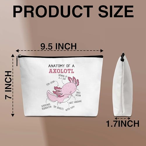 heiyihe Ferret Lover Gift Anatomy Of A Ferret Makeup Bag Ferret Gifts Birthday Christmas Graduation Gifts for Animal Lover Ferret Mom Woman Girl Daughter Travel Bag-A05