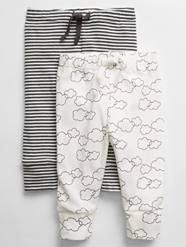 GAP Unisex Baby Pull-on Pants, New Off White, 0-3 Months US