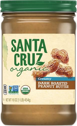 Santa Cruz Organic, Dark Roasted Peanut Butter, Creamy, Organic, 16 Ounce