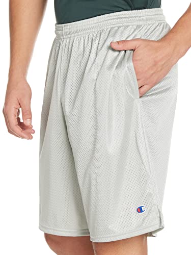 Champion mens 9" Shorts, Mesh Shorts, 9", Mesh Basketball Shorts, Mesh Gym athletic shorts, White-407q88, XX-Large US