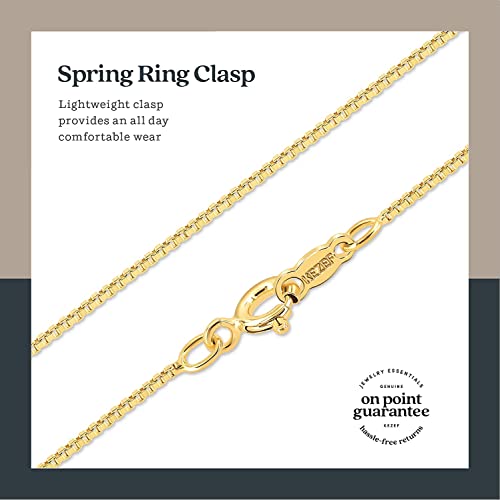 KEZEF Rose Gold Plated Silver Box Chain Necklace, 1mm Thin Solid 925 Rose Gold Necklace for Women and Men, Nickel Free, Hypoallergenic & Anti Tarnish, 40 Inch