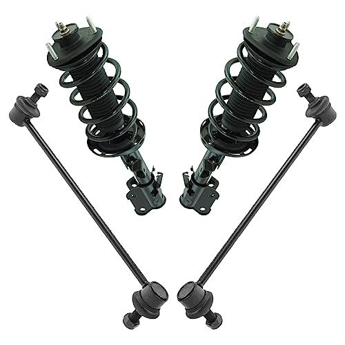 TRQ Front Suspension Kit Complete Strut & Coil Spring Assembly Sway Bar Stabilizer Link Compatible with 2006-2012 Toyota RAV4