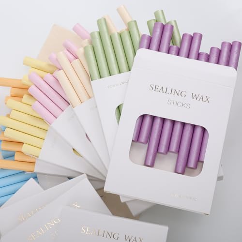 Grey Blue Sealing Wax Sticks, ONWINPOR 20 Pieces Glue Gun Gray Blue Wax Seal Sticks Wax Stamp, Easy Melting Wax Seal Sticks for 0.43'' Glue Gun Wax Sealing Sticks (20, Grey Blue)