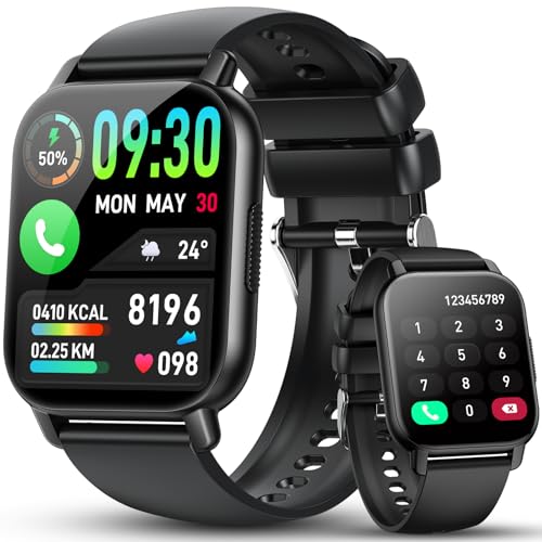 Smart Watch for Men/Women with Bluetooth Call/Message Reminder, Fitness Watch 1.85" HD Touch Screen, Activity Tracker Heart Rate/Sleep/Spo2/Steps Monitor, 112+ Sport Mode, Smartwatch for Android/iOS