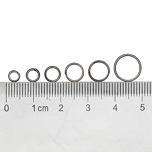 Libiline 1 Box 6000pcs 6 Colors Open Jump Ring Jewelry Keychain Making Repair with Open/Close Tool & 1pc Clear Box (Mix, 3mm)