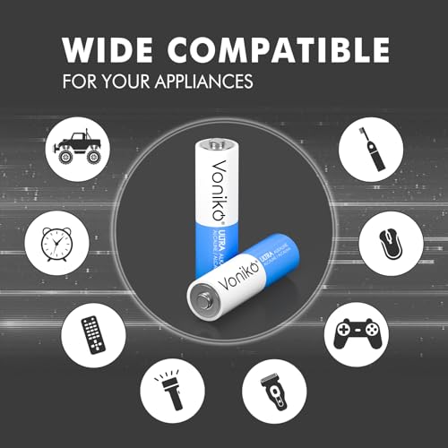 Voniko - Premium Grade AA Batteries - (12 Pack) - Alkaline Double A Battery - Ultra Long-Lasting, Leakproof 1.5v Batteries - 10-Year Shelf Life