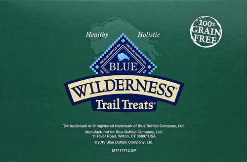 Blue Buffalo Wilderness Trail Treats High Protein Grain Free Crunchy Dog Treats Biscuits, Duck Recipe, 36-oz box