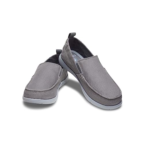 Crocs Men's Walu Loafers, Slip-On Shoes, Casual Walking Shoes, Slate Grey, 7 Men