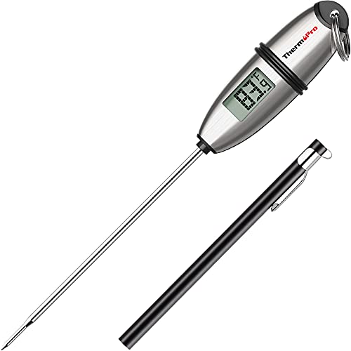 ThermoPro TP-02S Instant Read Meat Thermometer Digital Cooking Food Thermometer with Super Long Probe for Grill Candy Kitchen BBQ Smoker Oven Oil Milk Yogurt Temperature