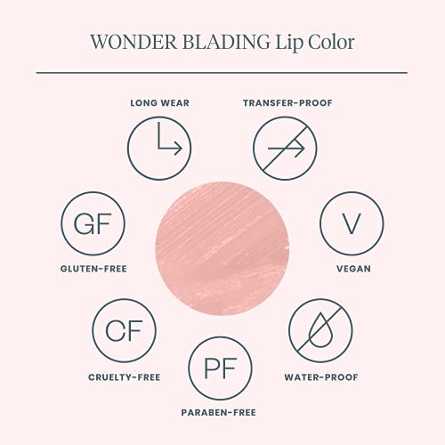 Wonderskin Wonder Blading Lip Stain Peel Off and Reveal Kit - Long Lasting, Waterproof Pink Lip Tint, Transfer Proof Natural Lip Stain Kit (Romance)