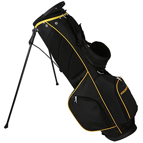 Prosimmon Golf DRK 7" Lightweight Golf Stand Bag with Dual Straps Black/Gold