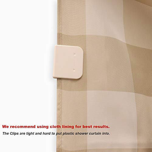 EONMIR 4 Pack Windproof Stop Protect Clips, Shower Splash Guard Curtain Clip, Self Adhesive Shower Curtain Clips Splash (White)