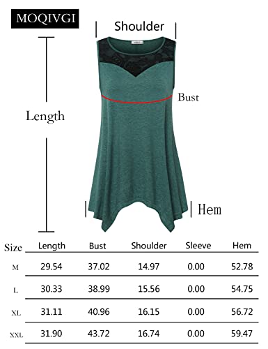 MOQIVGI Black Tank Tops for Women Dressy Lace Patchwork Sleeveless Tshirts Trendy Spring Summer Casual Sexy Elegant Tunic Tanks to Wear with Leggings Medium