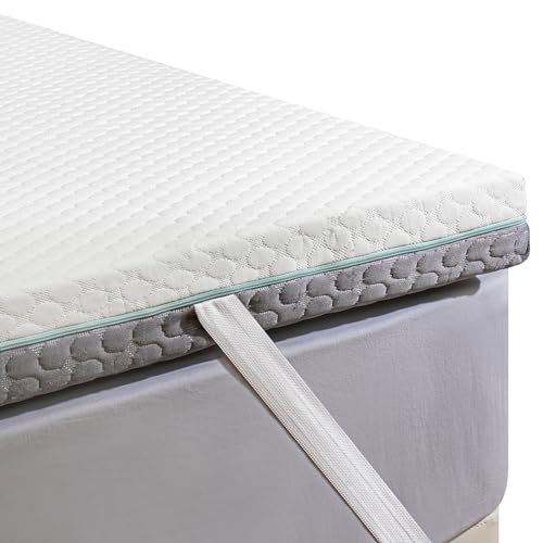 Releep 3 Inch Firm Mattress Topper Twin Size, Re:flip Memory Foam Bed Topper with Soft & Firm Options for Pain Relief, Mattress Topper with 2-Sided Cover, Ergonomic 5-Zone Design, CertiPUR Certified