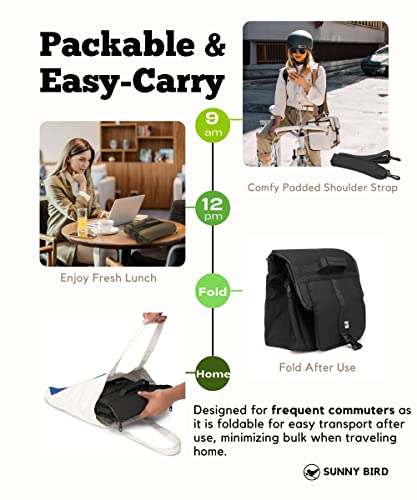 SUNNY BIRD Insulated Lunch Bag Tactical Lunch Box Cooler for Men and Women (Black)