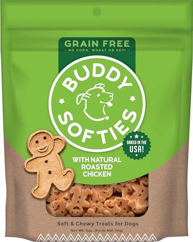 Buddy Biscuit Softies 5 oz Pouch, Soft & Chewy, Natural Roasted Chicken Flavor Dog Treats, Oven Baked in the USA