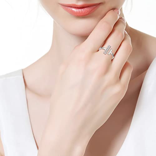 Sterling Silver Thick and Thin Ring: Mother Daughter Sister Friend Through Thick and Thin Ring Always with You Christmas Jewelry Gifts for Wife Girlfriend (Size 6-7)