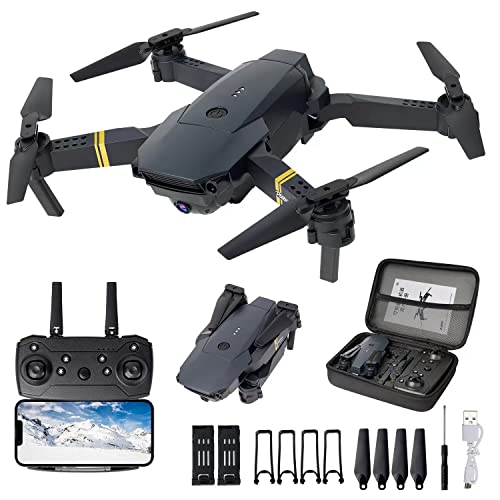 JEAOUSM E58 Drone with Camera for Adults/Kids Foldable RC Quadcopter Drone with 4K HD Camera, WiFi FPV Live Video, Altitude Hold, One Key Take Off/Landing, 3D Flip, APP Control, beginner