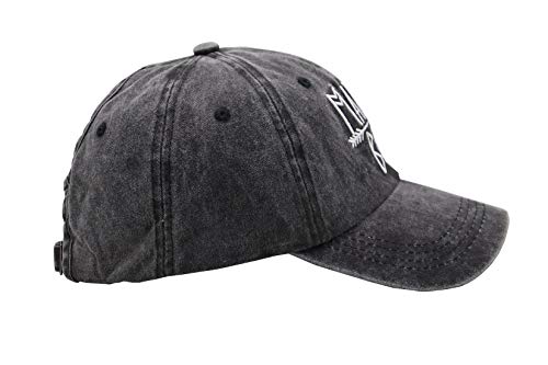 MANMESH HATT Mama Bear Ponytail Hat Vintage Washed Distressed Baseball Dad Cap for Women Black