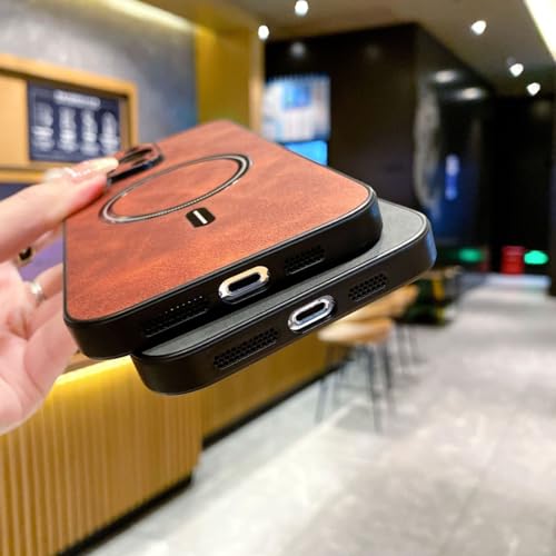 Luhuanx Case for iPhone 15 PRO MAX,Designed for iPhone 15 PRO MAX Case, for Apple 15 Pro Max Phone Cover with Phone Protector-Dark Brown