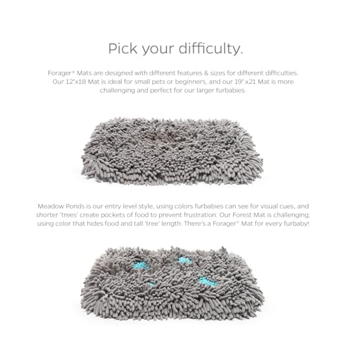 Pet Parents® Forager® Mats, Snuffle Mat for Dogs with SoftSnout & Non-Slip Backing Technology, Slow Feeder Dog Bowls & Snuffle Mat for Large Dogs and Small Dogs (Forest 12")