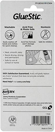 Avery Glue Stick White, Washable, Nontoxic, 1.27 oz. Permanent Glue Stic, 1pk (00191)