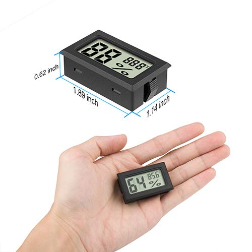 Mini Hygrometer Thermometer 2PCS Mini Digital Humidity Gauge, AikTryee Hygrometer Indoor Humidity Monitor Temperature Humidity Gauge Meter for Greenhouse Garden Cellar Closet Etc
