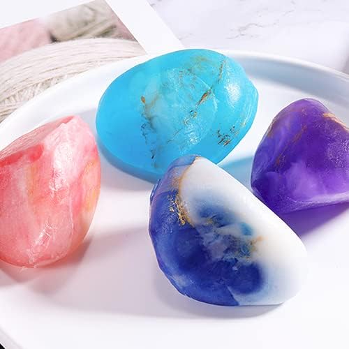 Soap Bar Sets - Bff Beauty 6pcs Hand Face Body Bar Soap Christmas Birthday Gift Set for Women, Perfect Gemstone Soap Rocks Set for Women & Men Moisturizing Skin, Best Gift Ideal for Birthday Gifts