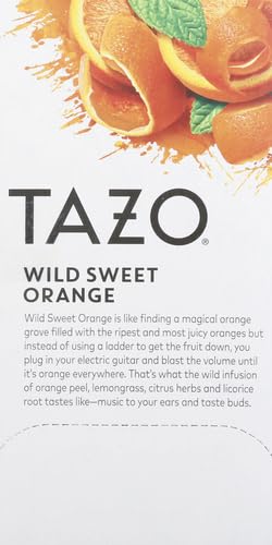 TAZO Wild Sweet Orange Tea Bags, Unsweetened Herbal Tea, Caffeine-Free, 20 Total Tea Bags