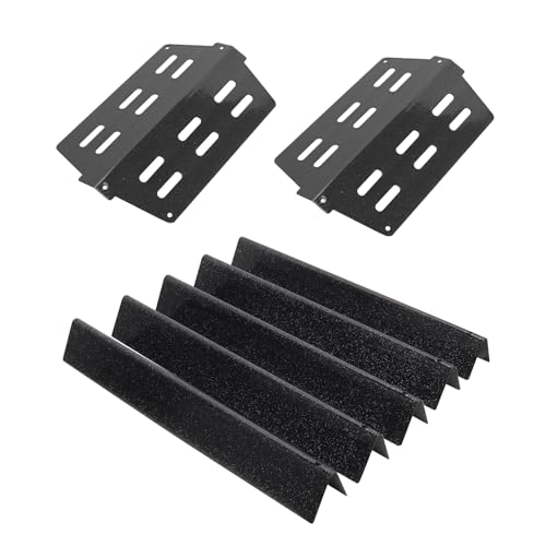 WEBROIL 17.5 Inch Flavorizer Bars and Heat Deflector Replacement Parts for Weber Genesis 300 Series E/S/EP/CEP-310 320 330 with Front Control Knobs, Porcelain Enamel Grill Parts for Weber 7622 7620