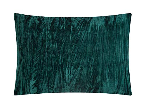 Chic Home Westmont 4 Piece Comforter Set Crinkle Crushed Velvet Bedding-Decorative Pillow Shams Included, Queen, Green