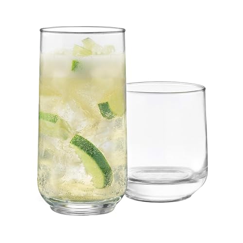 Libbey Orbita 16-Piece Tumbler and Rocks Glass Set