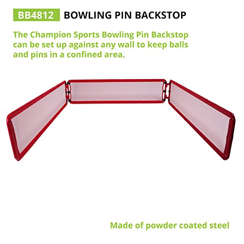 Champion Sports Bowling Pin Backstop: Sporting Goods Equipment for Training & Family Games