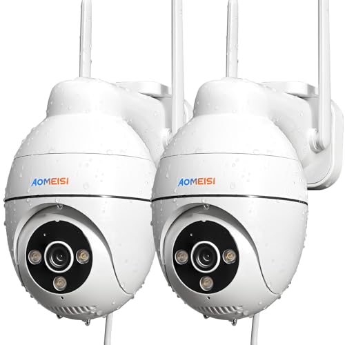 2W7 AI 6MP Dual Lens Security Cameras Outdoor,PTZ WiFi Camera Wired for Home Security,Motion Detection, Human Tracking,Color Night Vision,IP66 Waterproof,2-Way Audio 2.4G WiFi, 24/7 Recording,SD Slot