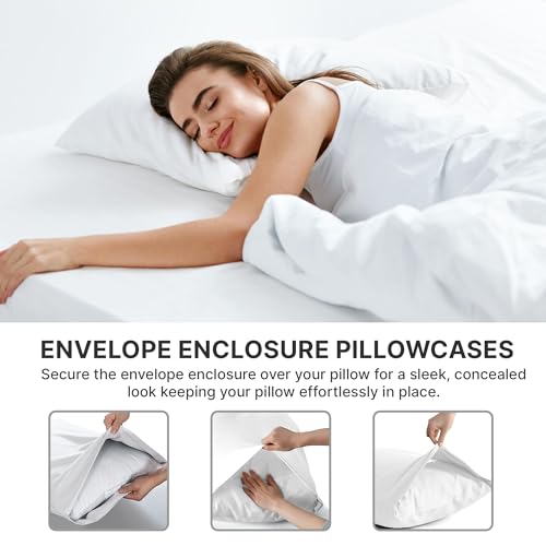 King Pillow Cases Set of 2 - Extra Soft, Hotel Quality Pillowcase Covers - Comfy Bedding for Women, Men, Kids & Teens - Machine Washable Pillow Protectors - 2 Piece - King Size Denim Blue Pillow Cover