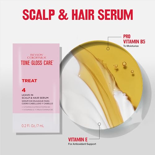 Revlon ColorSilk Tone + Gloss + Care Demi Permanent Hair Color, Hair Dye with Leave in Scalp and Hair Serum, 2x Shinier, 4x Stronger, 3 Brown Black, 4.5 fl. oz