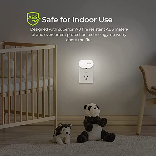 AUVON Night Light Plug in, Bright Motion Sensor Night Light (120 Lumens), Dimmable Cool LED Night Lights Plug Into Wall, 1-120lm Brightness Nightlight for Bathroom, Hallway, Garage (4pack)