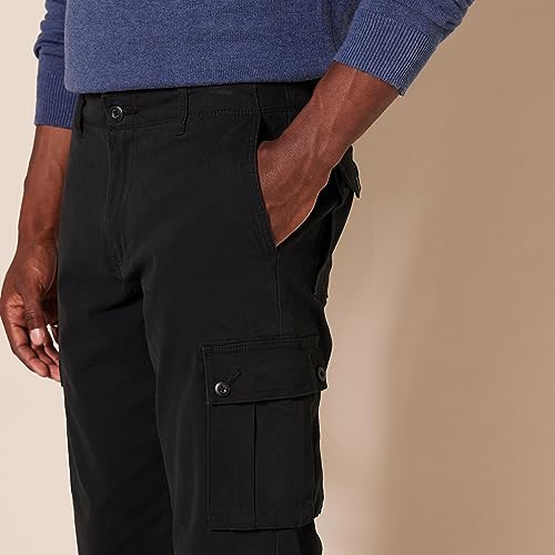 Amazon Essentials Men's Straight-Fit Stretch Cargo Pant (Available in Big & Tall), Khaki Brown, 36W x 32L