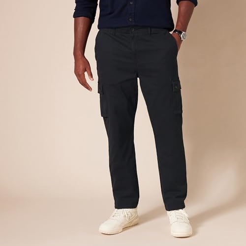Amazon Essentials Men's Slim-Fit Stretch Cargo Pant (Available in Big & Tall), Light Grey, 40W x 29L
